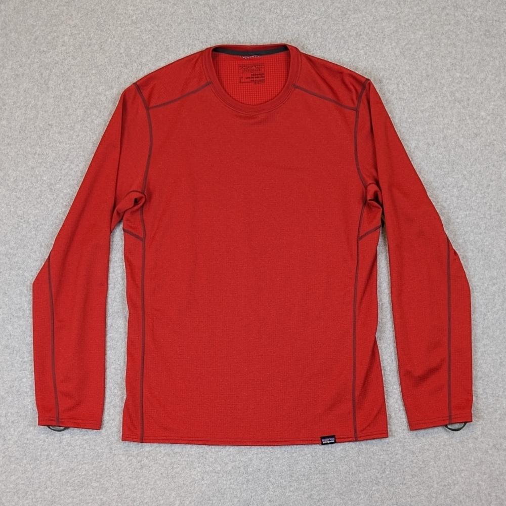 Patagonia Capilene Midweight Baselayer Men's Small Red Crew Neck Performance